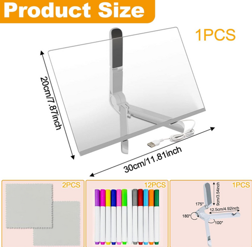 LED Acrylic Message Board | Aesthetic Glow Memo Board