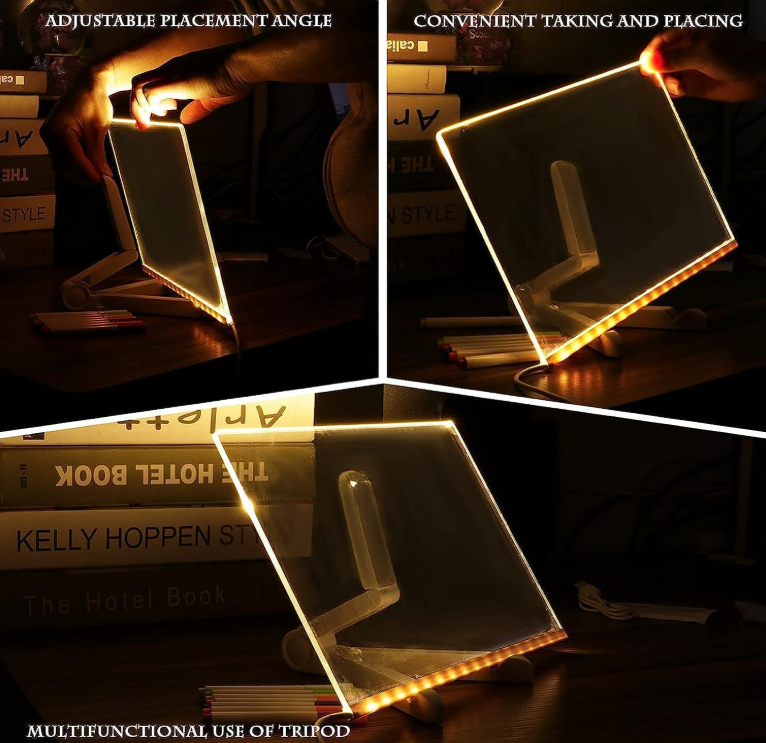 LED Acrylic Message Board | Aesthetic Glow Memo Board