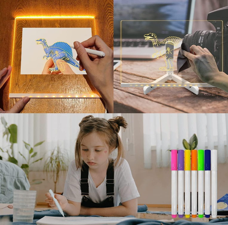 LED Acrylic Message Board | Aesthetic Glow Memo Board